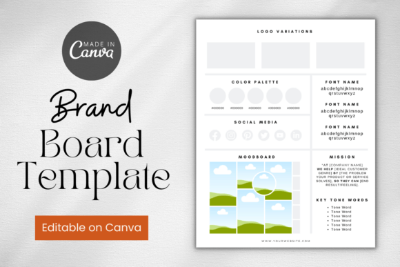 Download Brand Board Canva Template, Branding Kit - Brand Collection