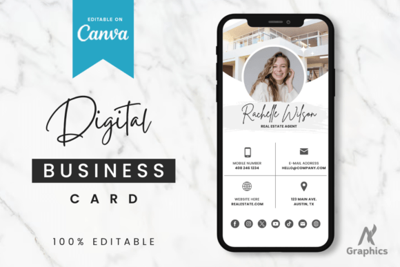 Download Real Estate Digital Business Card Temp - Digital Collection