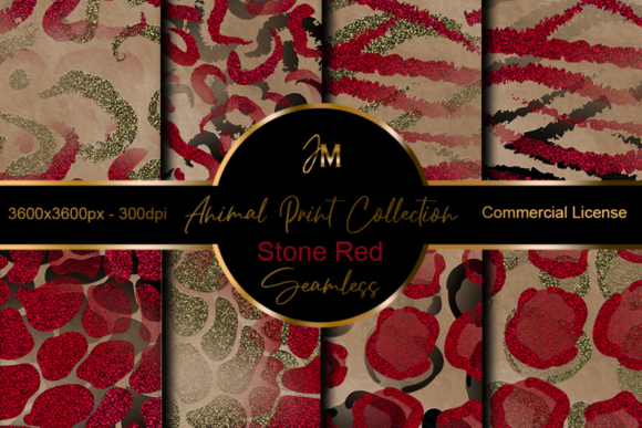 Download Animal Print - Stone Red - Stone Collection