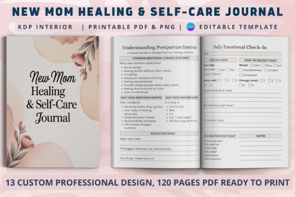 Download New Mom Healing &amp; Self-Care Journal - Healing Collection