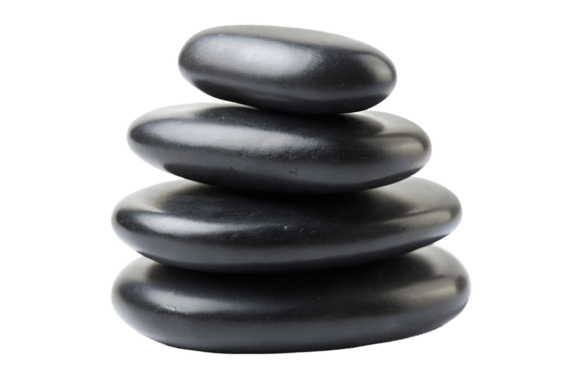 Download Stack of Smooth Black Stones Isolated - Stone Collection