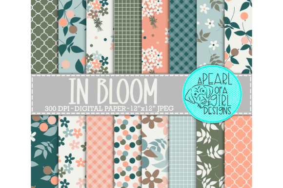 Download In Bloom Digital Paper, Flower Design - Digital Collection