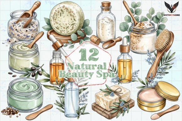 Download Natural Beauty Spa Illustrations PNG - Natural Collection