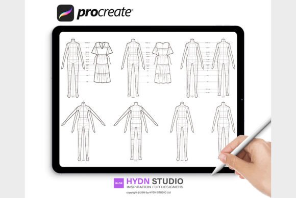 Download Fashion Flat Body Procreate Stamp Brushes - Brush Collection